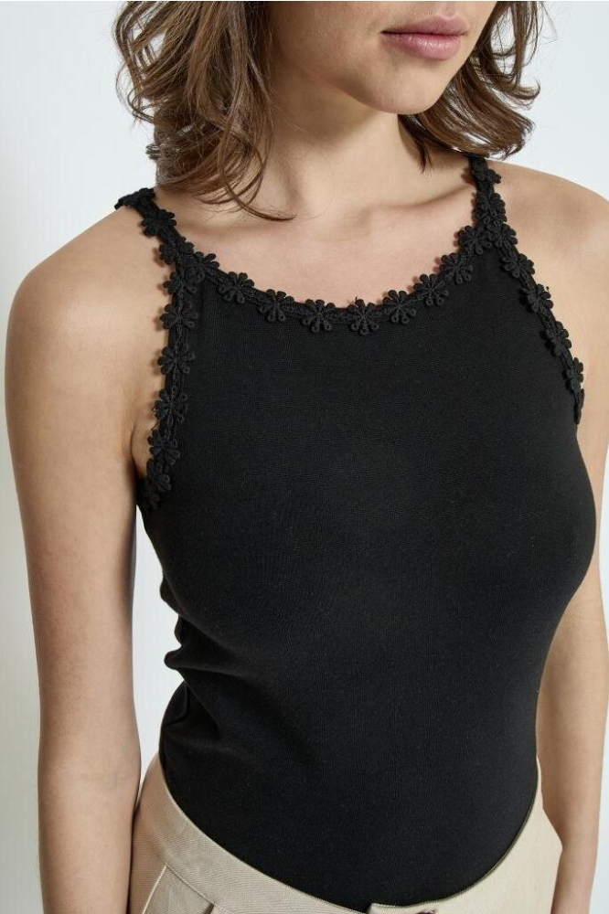 ALICE GOTS STRAP TOP PC7961 9000 BLACK